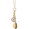 Adventure Compass and "Anna" Locket Charm Necklace