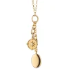 Adventure Compass and "Eve" Locket Charm Necklace