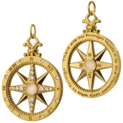Adventure Compass Charm with Diamonds