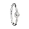 Adventure Compass Poesy Sterling Silver Stackable Ring