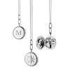 Adventure Compass Silver Engraved Locket Necklace