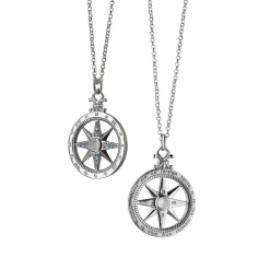 Adventure Global Compass Charm with Sapphires
