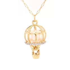 Adventure Hot Air Balloon Charm Necklace