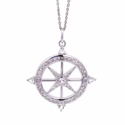 Adventure Sapphire Compass Necklace