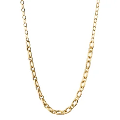 Audrey Link Charm Necklace in 18K Yellow Gold