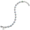 Bezel Set Aquamarine Tennis Bracelet