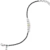 Bezel Set Sapphire & Black Steel Tennis Bracelet