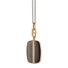 Black Enamel Vermeil "Britt" Locket with White Diamonds