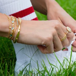 Blue Sapphire "Courage" Petite Poesy Bracelet