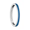 Blue "Warrior" Poesy Stackable Ring