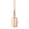 Blush Enamel 18K Rose Gold "Britt" Locket with Cognac Diamonds