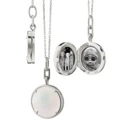 Brooke Slim Sterling Silver Locket Necklace
