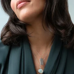 Brooke Slim Sterling Silver Locket Necklace