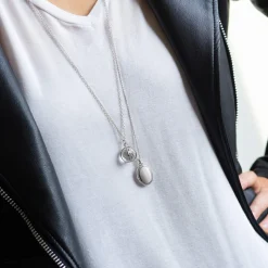 Carpe Diem Necklace in Silver, Small