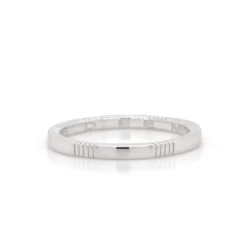 Carpe Diem Striped Poesy Sterling Silver Stackable Ring
