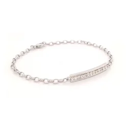 Carpe Diem White Sapphire Poesy Bracelet