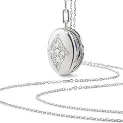 Charlotte Sterling Silver Locket Necklace