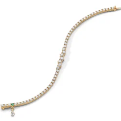 Classic Diamond Tennis Bracelet with Staggered Center Stones