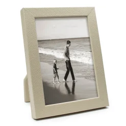 Cream Pebbled Leather Frame