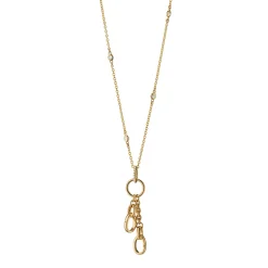 18" "Design Your Own" Small Charm Chain Necklace with Diamonds, 2 Charm Stations