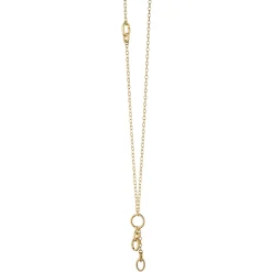 30" "Design Your Own" Small Link 18K Gold Charm Chain Necklace, 3 Charm Stations