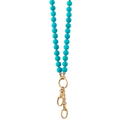 18" "Design Your Own" Turquoise Necklace, 2 Charm Stations