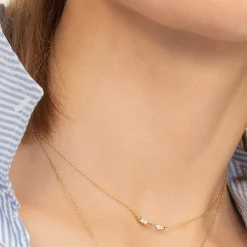 Diamond Artemis "Protect" Arrow Necklace