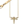Diamond Critter Dragonfly "Grace" 18K Yellow Gold Necklace