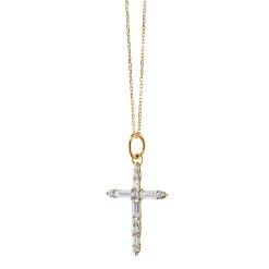 Diamond Cross Charm
