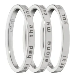 Dorothy Poesy Sterling Silver Stackable Ring