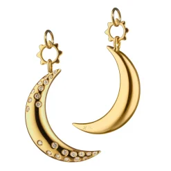 Dream Moon Charm with Diamonds