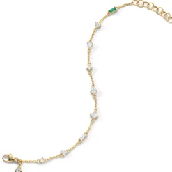 Fancy Cut Staggered Diamond Tennis Bracelet
