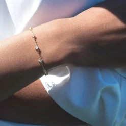 Fancy Cut Staggered Diamond Tennis Bracelet