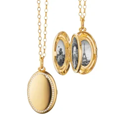 Four Image "Luxe" 18K Gold Locket Necklace