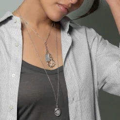 Four Image "Midi" Sterling Silver Starburst Locket
