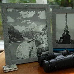 Grey Leather Embossed Stingray Photographer's Molding Frame