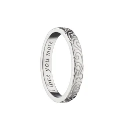 I Love You More Engraved Poesy Ring Necklace