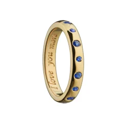I Love You More Sapphire Poesy Stackable Ring