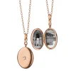 Infinity Diamond & Rose Gold Locket Necklace