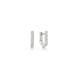 Infinity Huggie Earrings with Sapphires