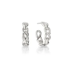 Infinity Sterling Silver Hoop Earrings