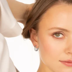 Infinity Sterling Silver Hoop Earrings