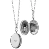 Infinity White Sapphire Locket Necklace