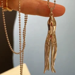 Intuition Octopus 18K Gold Charm Necklace
