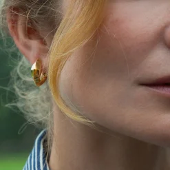 18K Gold Large "Points North" Earring