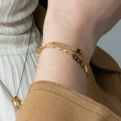 18K Yellow Gold "I Love You More" Petite Poesy Bracelet