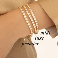 Luxe Graduated Round Bezel Set Diamond Tennis Bracelet