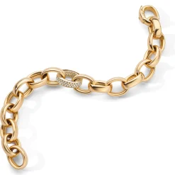 Marilyn Pave Link Chain in Yellow Gold