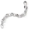 Marilyn White Ceramic and Pave Diamond Link Bracelet