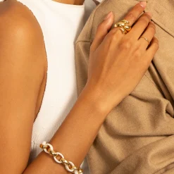 Marilyn White Ceramic Link Bracelet
